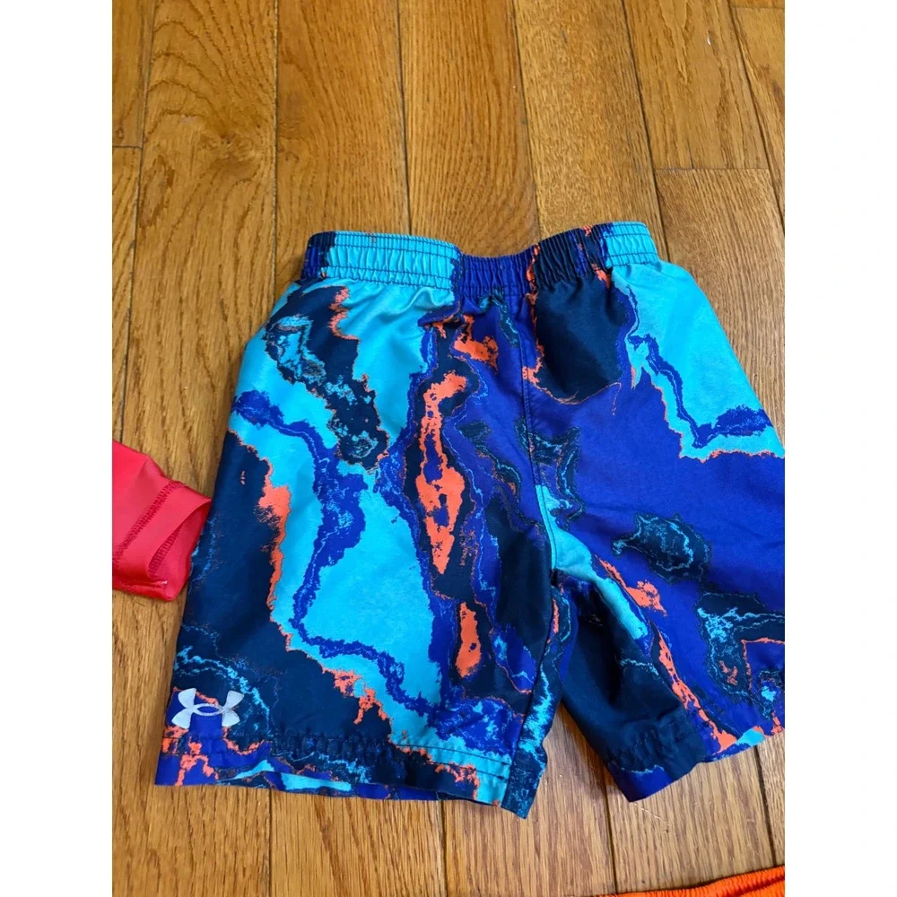 Boys Swimwear Bundle Wave Zone Old Navy Under Armour 2T 3T Rash Guard Trunks